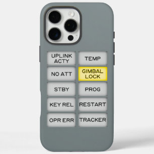 Coque iPhone 16 Pro Max Alarme de l'indicateur Apollo DSKY, serrure de la