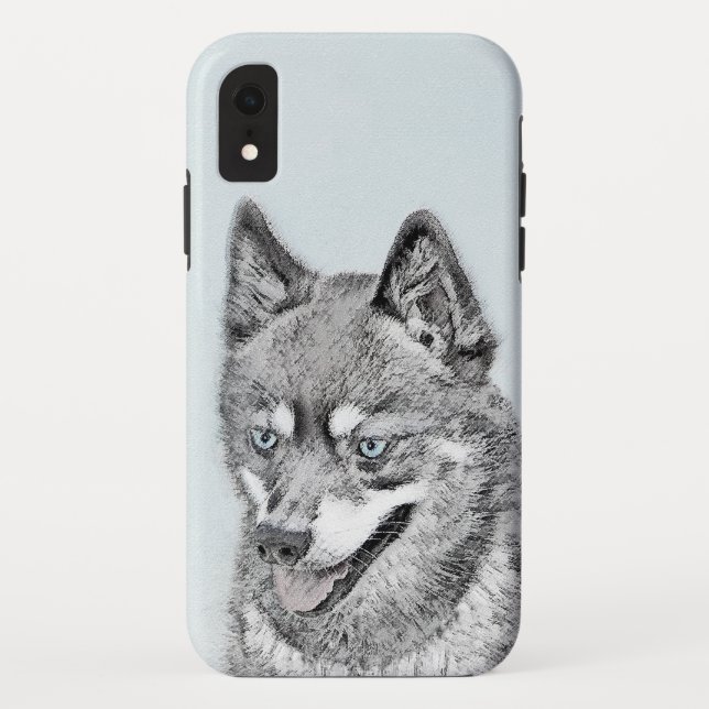Coques Case-Mate iPhone Alaskan Klee Kai Peinture - Cute Original Chien Ar (Dos)