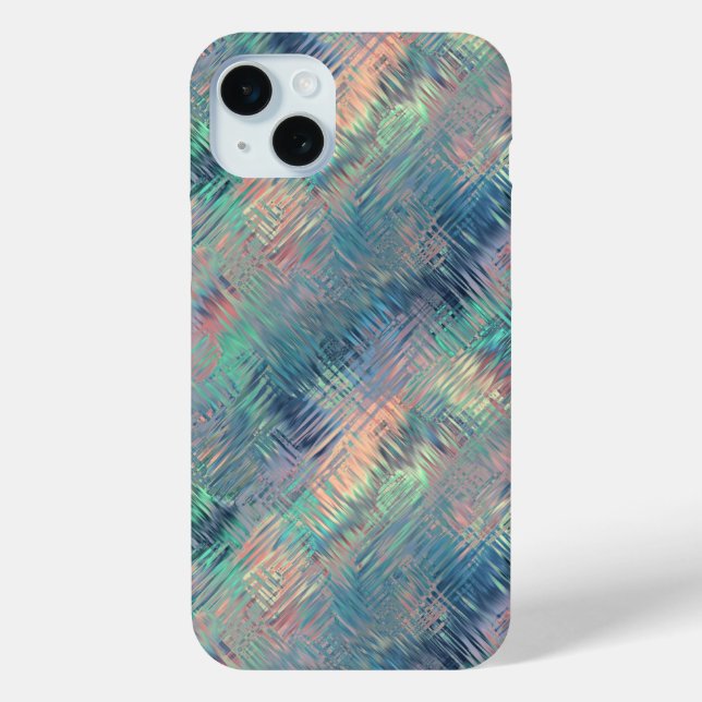 Coques Case-Mate iPhone Alexandrite Blue Glassy Texture (Verso)