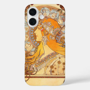 Coque Pour iPhone 16 Alfonse Mucha Zodiac Art nouveau femme