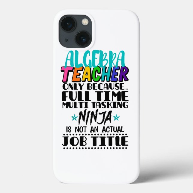 Coques Case-Mate iPhone Algebra Enseignant Uniquement Parce Qu'À Temps Ple (Verso)