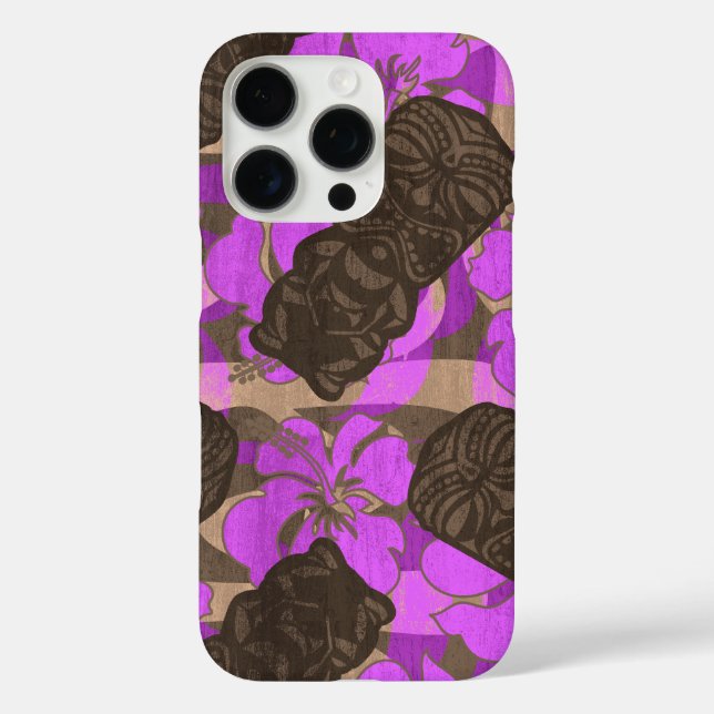 Coques Case-Mate iPhone Ali Refuge Hawaïen Hibiscus Tiki Violet (Verso)
