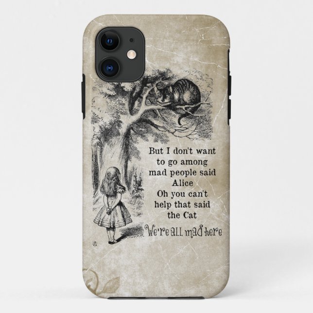 Coques Case-Mate iPhone Alice au pays des merveilles ; Chat de Cheshire (Dos)