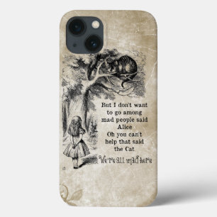 Coque Case-Mate iPhone Alice au pays des merveilles; Cheshire Chat avec A