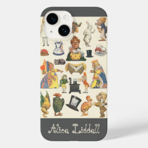 Coque Pour iPhone 14 Alice au pays des merveilles, Papier à découper vi