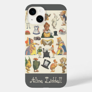 Coque Pour iPhone 14 Alice au pays des merveilles, Papier à découper vi
