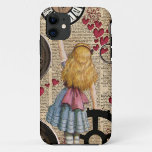 Coque iPhone 11 Alice au pays des merveilles voyageant à temps