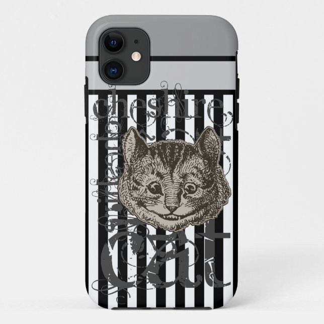 Coques Case-Mate iPhone Alice dans la grunge de chat de Cheshire du pays (Dos)
