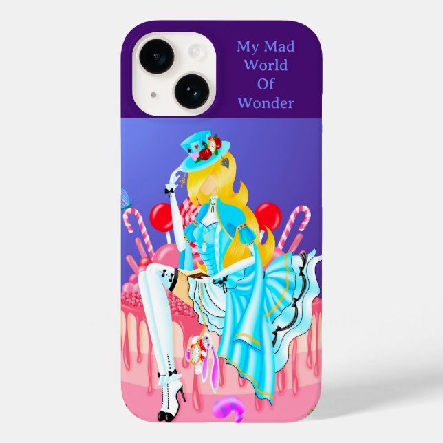 Coques Case-Mate iPhone Alice sur Birthday Cake merveilleuse art (Verso)