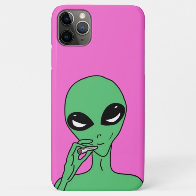 Coques Case-Mate iPhone Alien Cool , Ufo Drôle , Alien Fumeur (Dos)