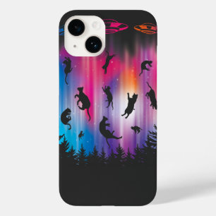 Coque Case-Mate iPhone Alien Enlèvement Chat Soucoupe volante Drôle OVNI