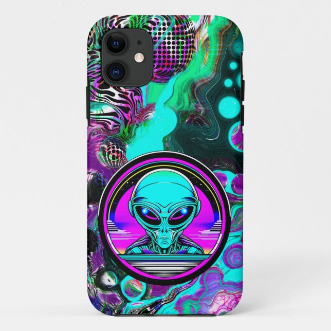 Coques Case-Mate iPhone Alien extra-terrestre volant un OVNI (Dos)