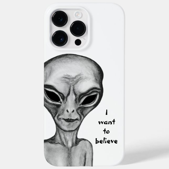 Coques Case-Mate iPhone Alien gris, je veux croire (Verso)