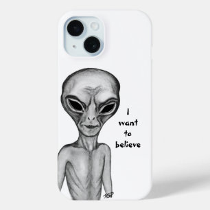 Coque Case-Mate iPhone Alien gris, je veux croire