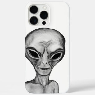 Coque iPhone 16 Pro Max Alien gris, je veux croire