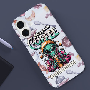 Coque Pour iPhone 16 Alien ici pour le café