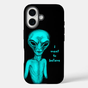 Coque Pour iPhone 16 Alien, je veux croire