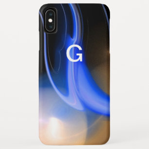 Coque Pour iPhone XS Max ALIEN PEARL MONOGRAM Abstrait Bleu