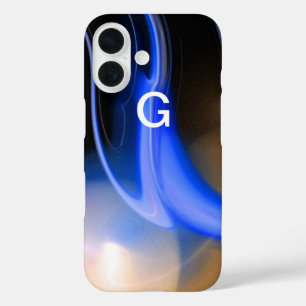 Coque Pour iPhone 16 ALIEN PEARL MONOGRAM Bleu Brown Fractures