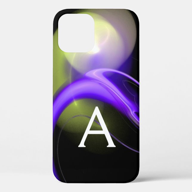 Coques Case-Mate iPhone ALIEN PEARL MONOGRAM violet vert Abstrait (Verso)