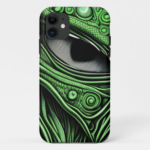 Case-Mate iPhone Case Alien vert avec Arrière - plan de lignes dégénérat