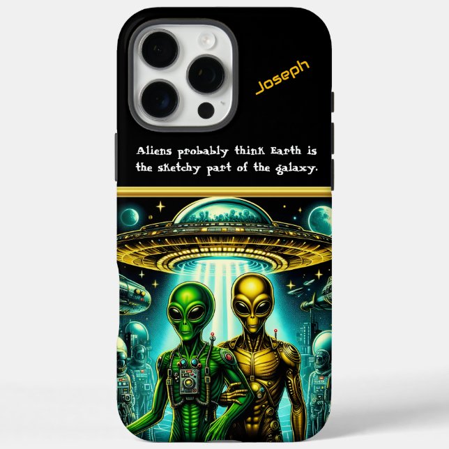 Coques Case-Mate iPhone Aliens à Area 51 Night Sky (Verso)