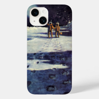 Coque Pour iPhone 14 Aliens astronautes de science-fiction vintage sur