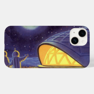 Coques Pour iPhone Aliens de la science-fiction vintage sur la lune d