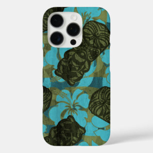 Coque iPhone 16 Pro Ali'i Refuge Hawaiian Hibiscus Tiki Turquoise