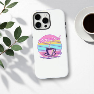 Coque iPhone 16 Pro Max Alimenté par le Café et l'Amour Drôle de Fête de