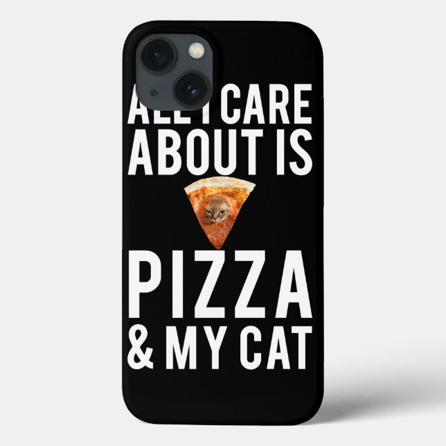 Coques Case-Mate iPhone All i care about is pizza & my cat (Verso)