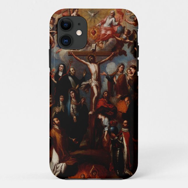 Coques Case-Mate iPhone Allégorie de la Crucifixion avec des saints jésuit (Dos)