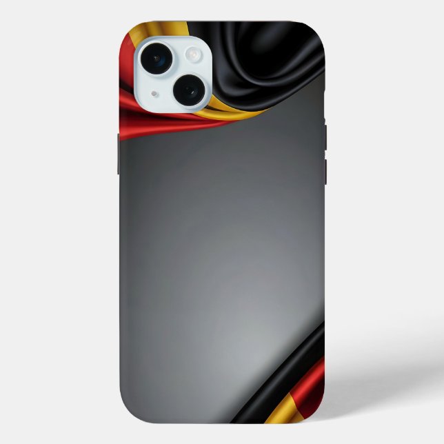 Coques Case-Mate iPhone Allemagne drapeau texture soie (Verso)