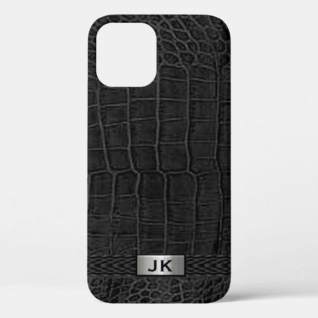 Coques Case-Mate iPhone Alligator noir (Verso)
