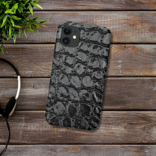 Coque Case-Mate Pour iPhone Alligator noir Faux cuir