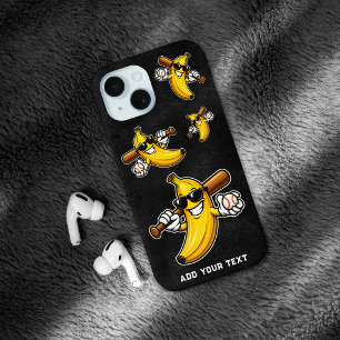 Coque Case-Mate iPhone Allons Bananes Baseball Rétro Banane Drôle