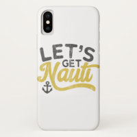 Allons Nauti Nautical Vintage Type Gris Jaune