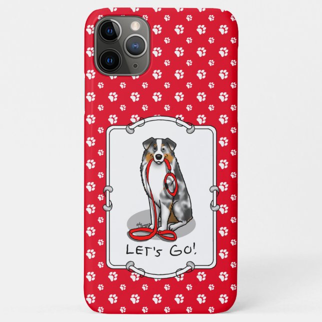 Coques Case-Mate iPhone Allons-y ! Berger australien (bleu merle tan/w 1) (Dos)