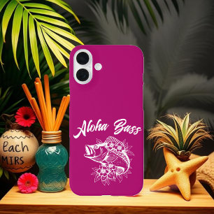Coque Pour iPhone 16 Plus Aloha Bass Hawaiian rose