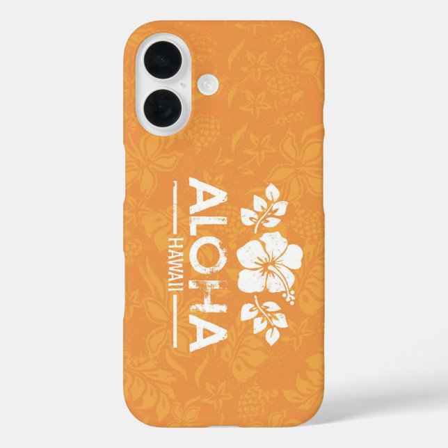 Coques Case-Mate iPhone Aloha Hawaii avec boîtier téléphonique Orange Hibi (Verso)
