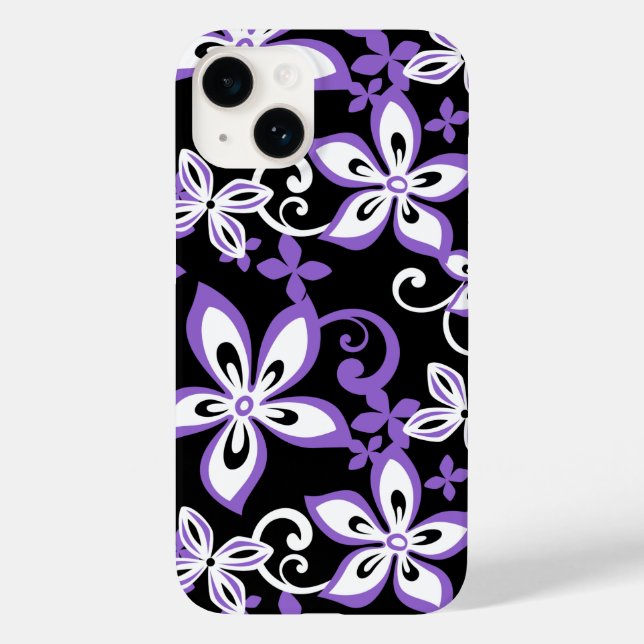 COQUES Case-Mate iPhone ALOHA HAWAII (NOIR/LAVENDER) (Verso)