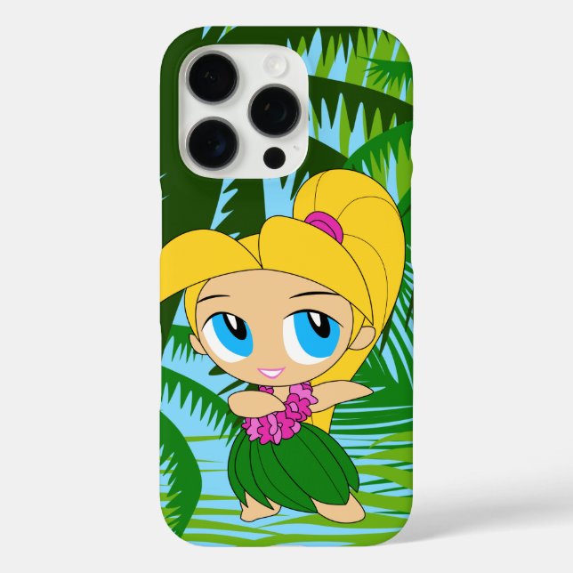 Coques Case-Mate iPhone Aloha Honeys Palms Hawaiian Blond Hair Hula Girl C (Verso)
