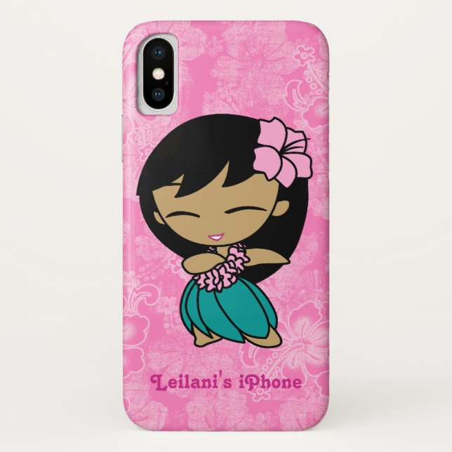 Coques Case-Mate iPhone Aloha Honeys Pink Hula Girl Hawaiian Hibiscus (Dos)