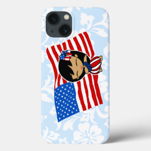 Etui iPhone 13 Aloha Honeys USA Drapeau Hula Girl Ipad Air Case