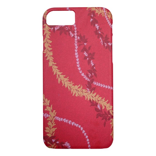 Coques Case-Mate iPhone Aloha Shirt Red Leis Hawaiian (Dos)