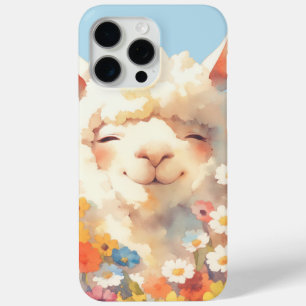 Coque Case-Mate iPhone Alpaca se cachant dans les fleurs
