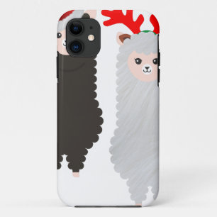 Coque iPhone 11 alpacas de rennes de noël