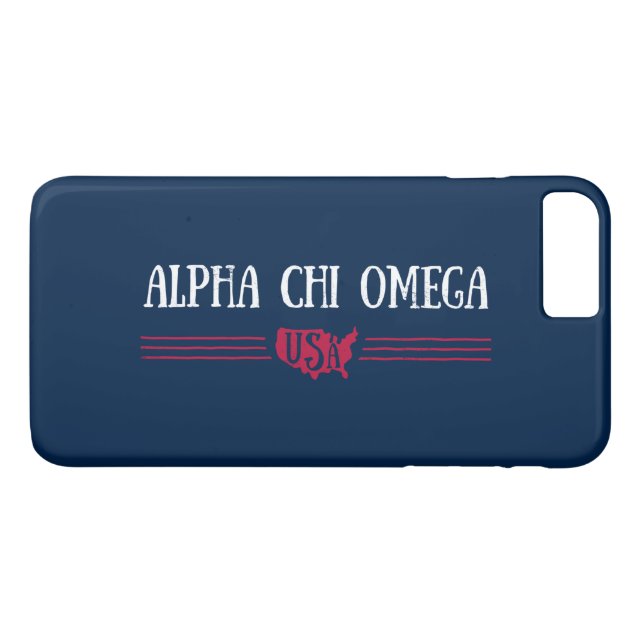 Coques Case-Mate iPhone Alpha Chi Omega - Etats-Unis (Dos (Horizontal))