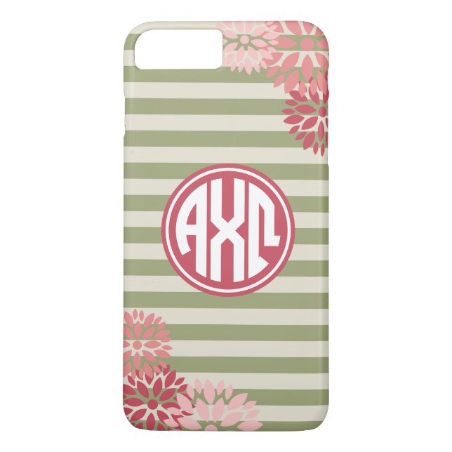 Coques Case-Mate iPhone Alpha Chi Omega | Motif de bande monographique (Dos)
