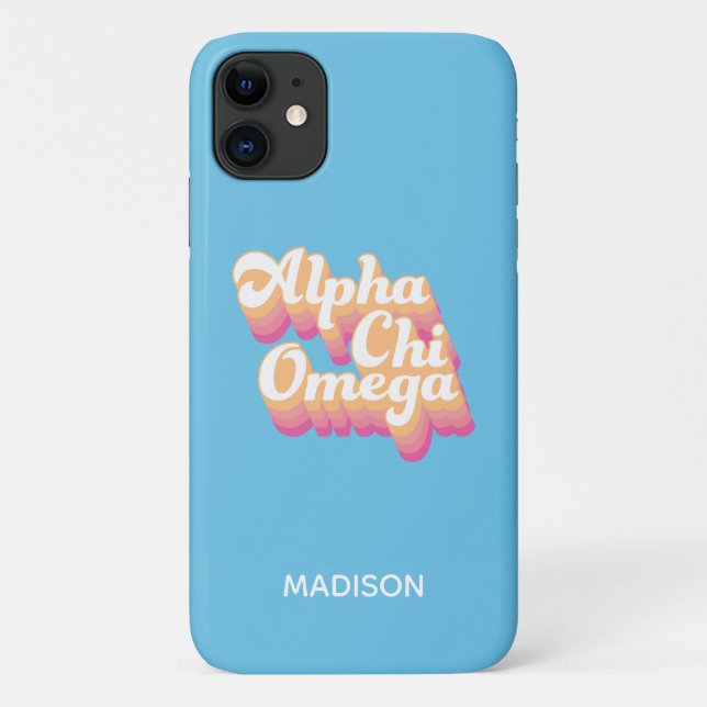 Coques Case-Mate iPhone Alpha Chi Omega| Script Super (Dos)